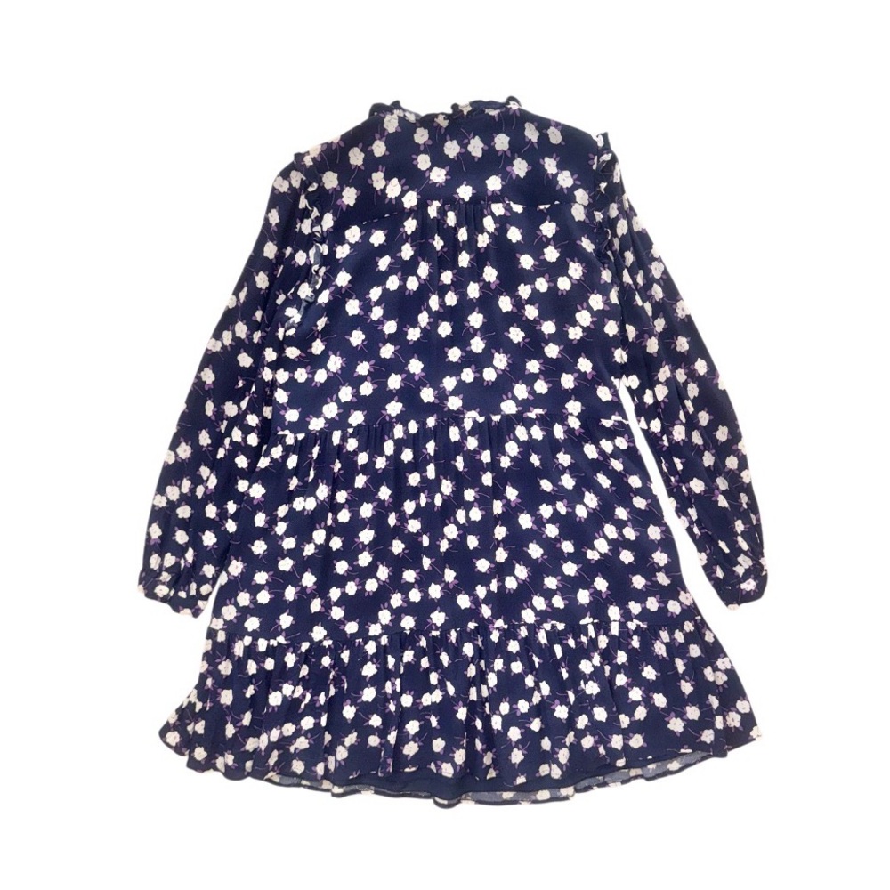 J. CREW Tiered hi neck Peony FLORAL dress women’s size medium - Picture 14 of 17